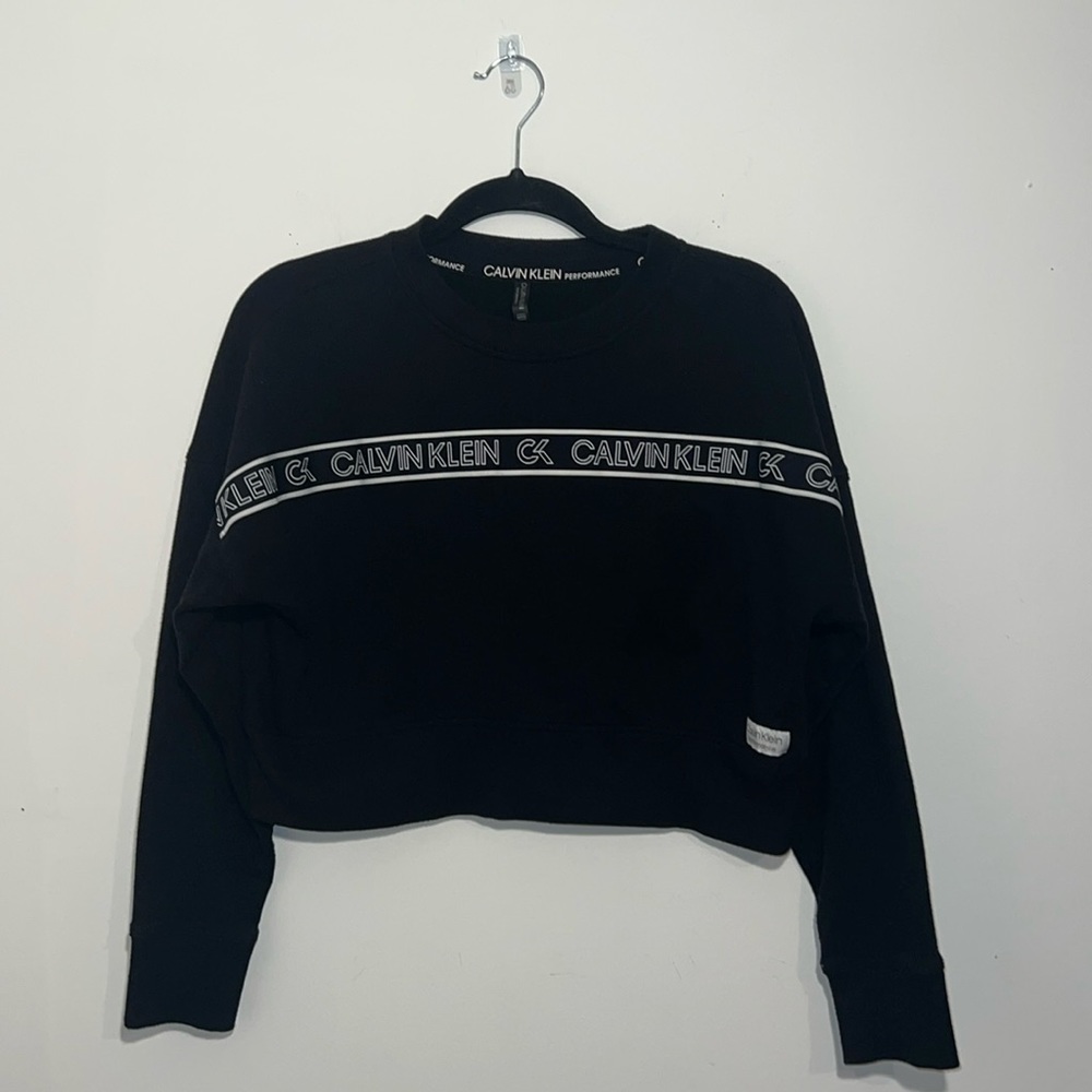 Calvin Klein Logo Cropped Sweater